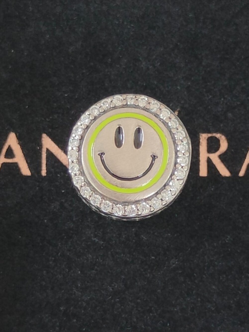 Pandora Smile Bead Charm Speechless Resignedly “ He He ” Pendant S925 Silver